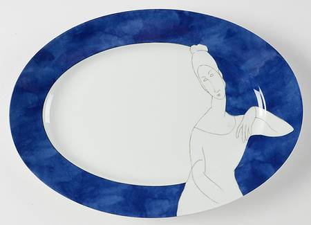 Jeanne 13" Oval Serving Platter