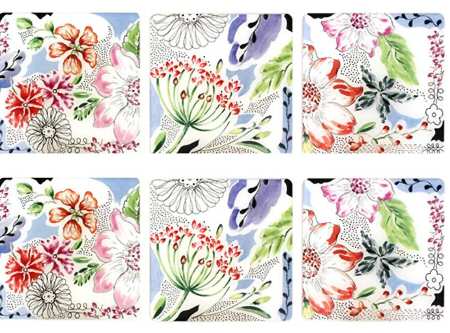 Flora Square Melamine Coaster