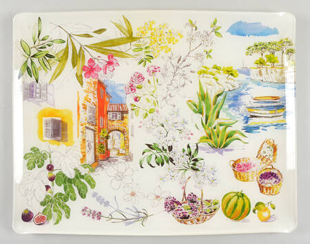 Provence 18" Acrylic Rectangular Tray