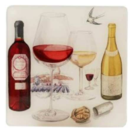 Bouquet Wine Square Acrylic Coaster