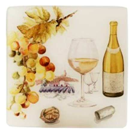 Bouquet Wine Square Acrylic Coaster