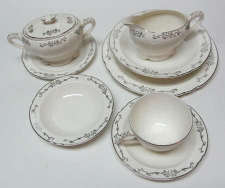 127B Footed Cup & Saucer Set