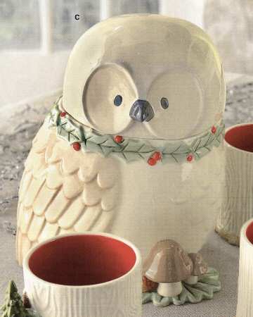 Winter Wilderness Figural Cookie Jar & Lid