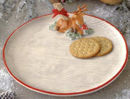 Winter Wilderness Figural Appetizer Plate