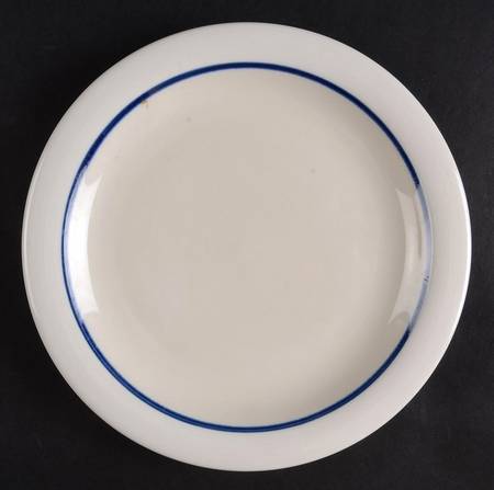 Casualware White Rim Blue Salad Plate