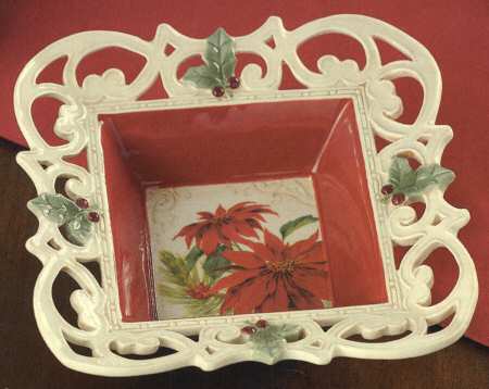 Let Nature Sing Pierced Square Dish