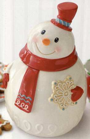 Sweet Tidings Figural Cookie Jar & Lid