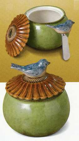 Indian Summer Dip Bowl & Lid with Spreader Set