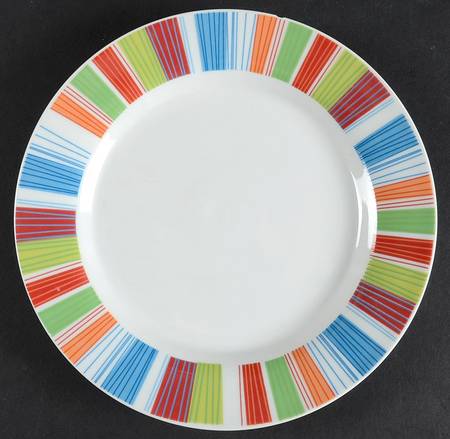 Veranda Stripes Salad Plate