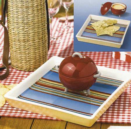 Backyard Bbq Dip Bowl & Lid for 3pc Chip/Dip Set