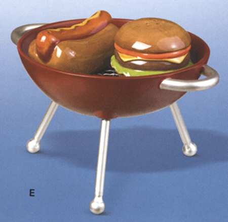 Backyard Bbq Figural Salt & Pepper Set