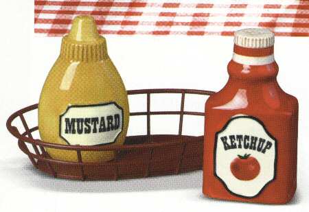 Backyard Bbq Figural Salt and Pepper Set