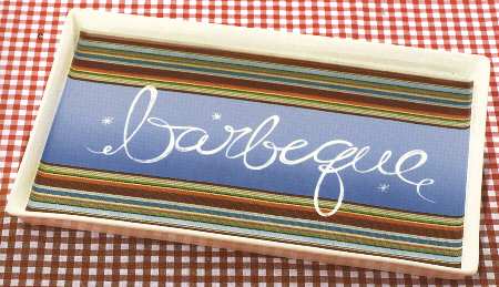 Backyard Bbq 16" Rectangular Serving Platter