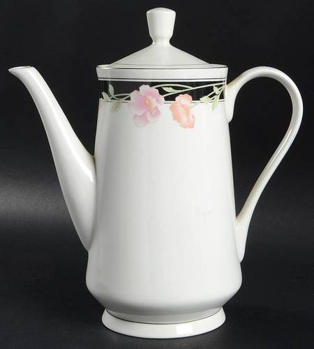 Black Satin Coffee Pot & Lid