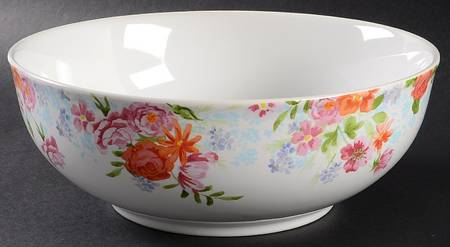 Spring Bouquet 9" Round Vegetable Bowl
