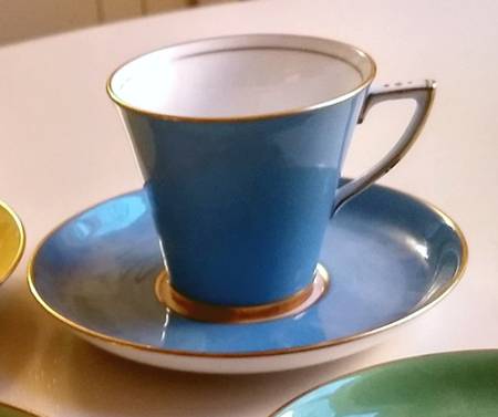 8145 (Various Colors) Flat Cup & Saucer Set