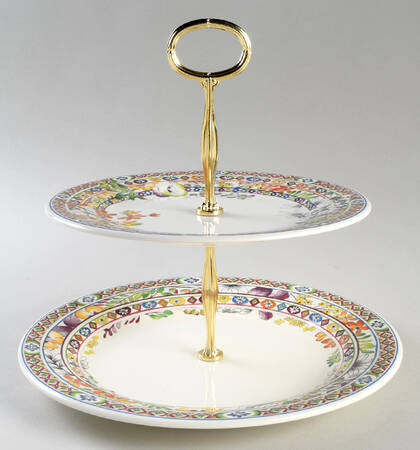 Bagatelle 6 5/8"-10"  2 Tiered Serving Tray (Dp, Sp) HC