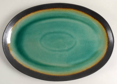 Ocean Paradise Jade 15" Oval Serving Platter