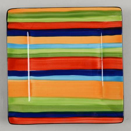 Florid Stripes Salad Plate