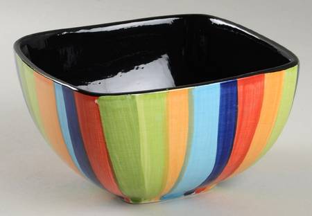Florid Stripes Soup/Cereal Bowl