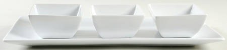 Gracious Dining Dip Bowl Set-3 Bowls w/Tray