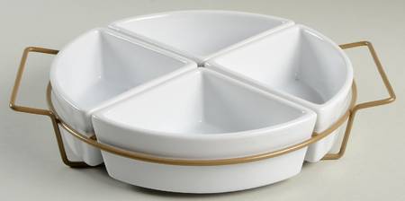 Gracious Dining (4 Section) Round Server & Metal Stand