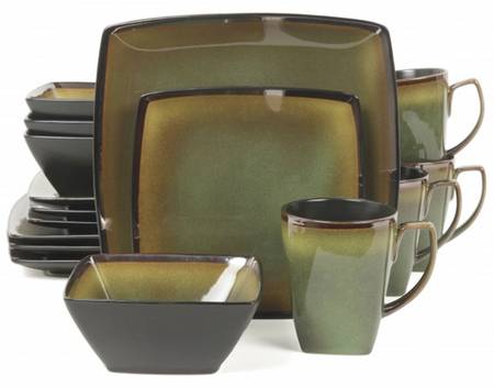 Tequesta Square Green Dinner Plate