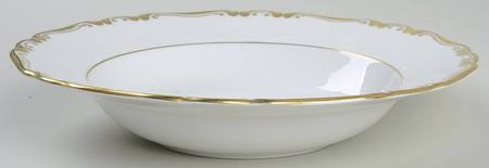 Classic (Gold Scrolls, Embossed) Rim Soup Bowl