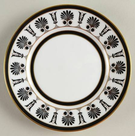 Palmette Nero (Black) Bread & Butter Plate