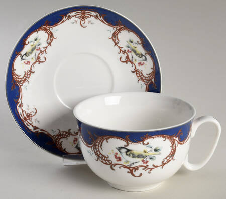 Birds Royal Blue Jumbo Cup & Saucer Set