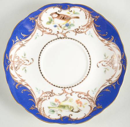 Birds Royal Blue Saucer