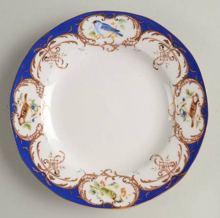 Birds Royal Blue Dessert/Pie Plate