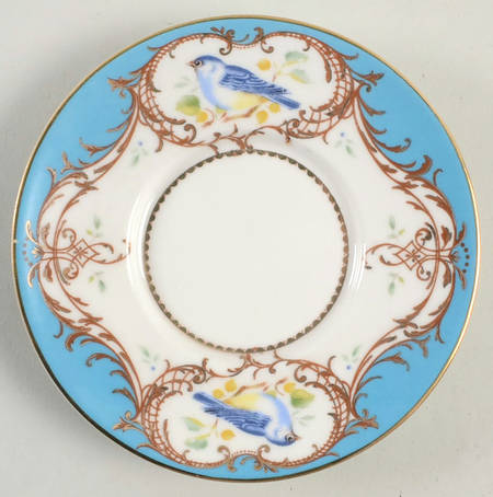 Birds Peacock Blue Saucer