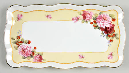 Peony and Strawberry Cream Large Sandwich Tray