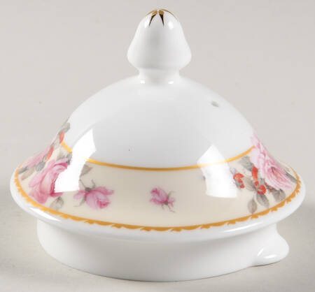 Peony and Strawberry Cream Lid for Tea/Coffee Pot by Gracie Bone China