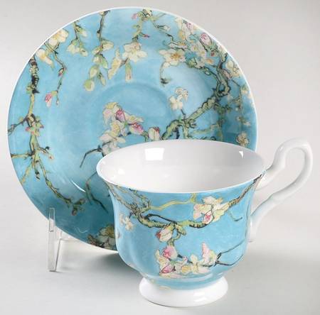 Cherry Blossom Footed Cup & Saucer Set