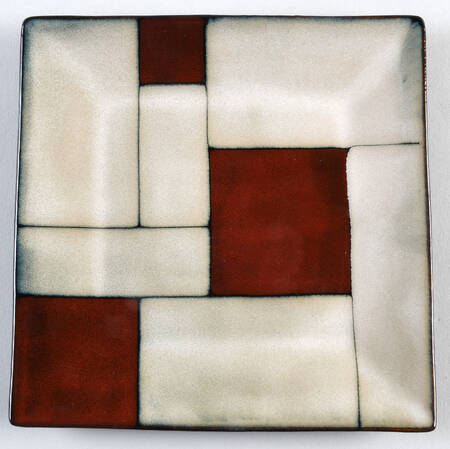 Azeal Taupe Square Salad Plate
