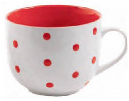 Polka Rossa Latte Mug