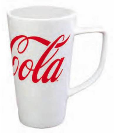 Red and White Latte Mug
