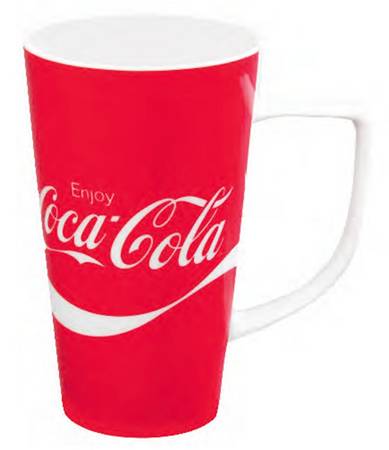 Red and White Latte Mug