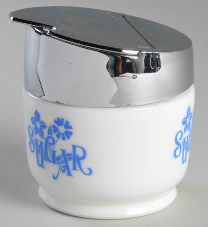 Delft Flower Sugar Bowl & Lid