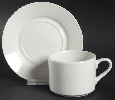 Ivory Buffetware Flat Cup & Saucer Set