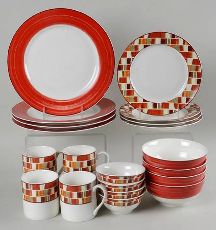 Julia Street Red 20 Piece Set (4 DP, SP, FR, SOCE, MUG)