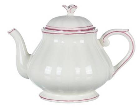 Filets Rose (Raspberry) Teapot & Lid