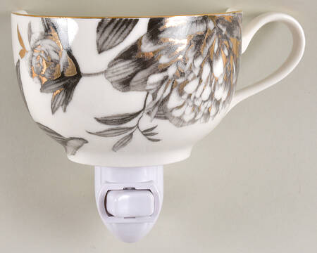 Peony Black and Gold 1 5/8" + cup (H) Night Light/Cup HC