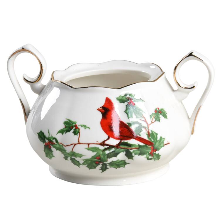 Red Cardinal Sugar Bowl No Lid