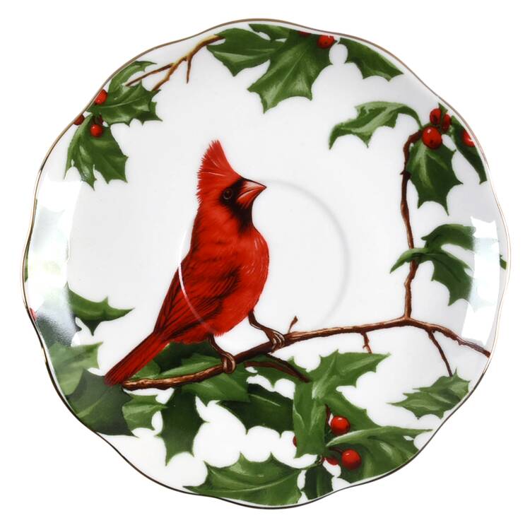 Red Cardinal Saucer