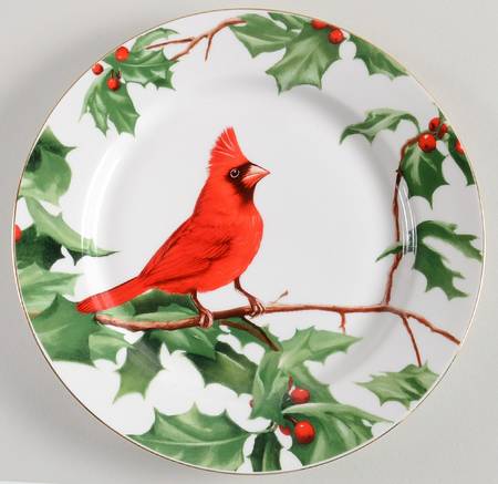 Red Cardinal Salad/Dessert Plate