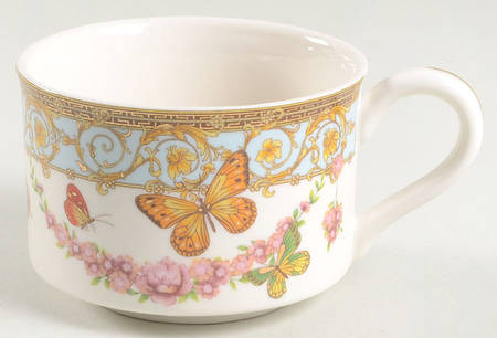 Blue Butterfly Flat Cup