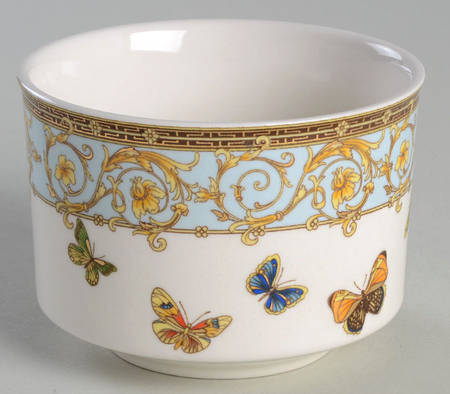 Blue Butterfly Sugar Bowl No Lid